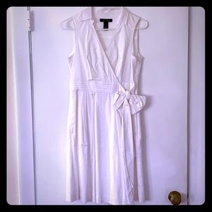 White dress with bow detail